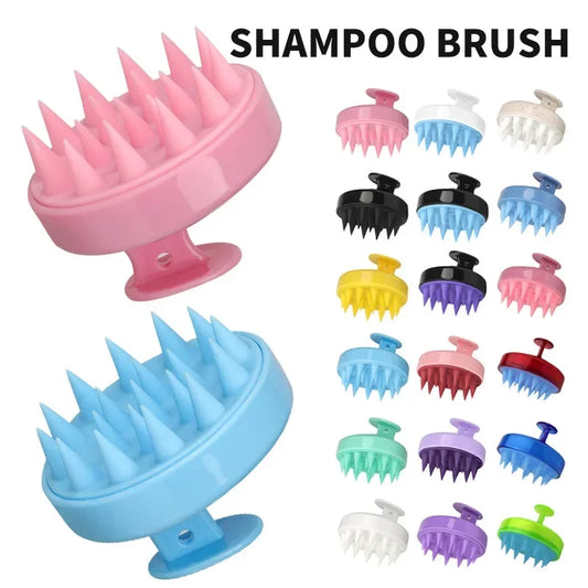 Silicone Shampoo Brush Head Scalp Massage Comb Hair Root Itching Clean The Scalp Thoroughly Body Massage Brush Bath Brush