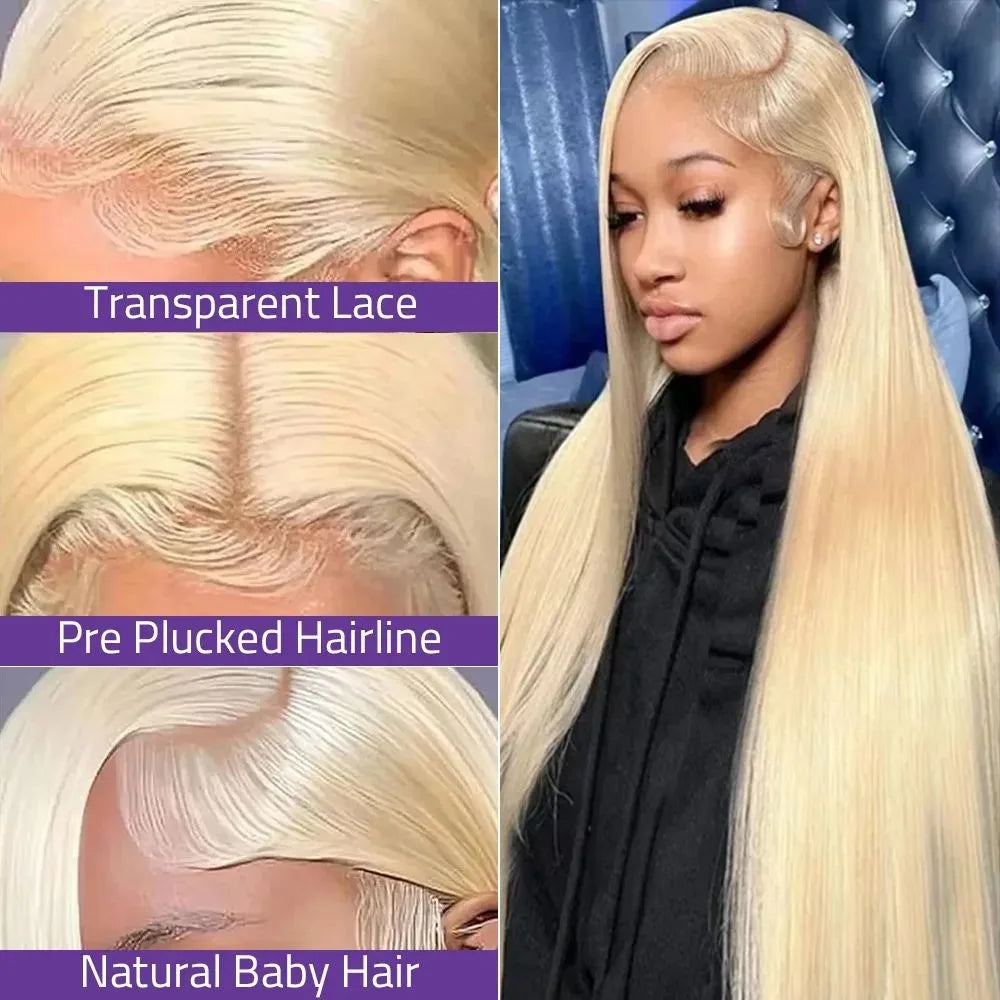 613 Hd Lace Frontal Wig 13x6 Straight Human Hair 30 Inch Blonde 13x4 Lace Front Wig Brazilian Colored Wigs Women Choice On Sale