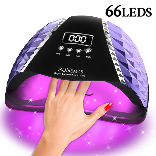 DianaBeauty UV LED Nail Lamp 66LEDs Nail Dryer with Auto Motion Sensor Professional UV Light Cabin for Nail Polish Manicure Lamp